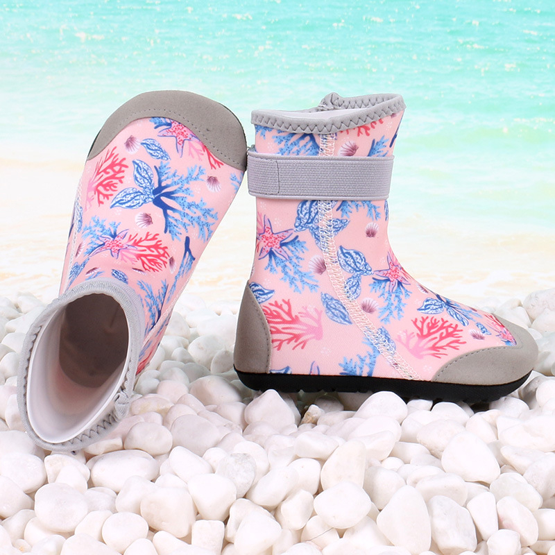 Παιδικά παπούτσια για περιπλάνηση σε ποταμό, μεσαίο ύψος, Velcro κλείσιμο, Lycra επάνω μέρος, αντιολισθητική εξωτερική σόλα από καουτσούκ