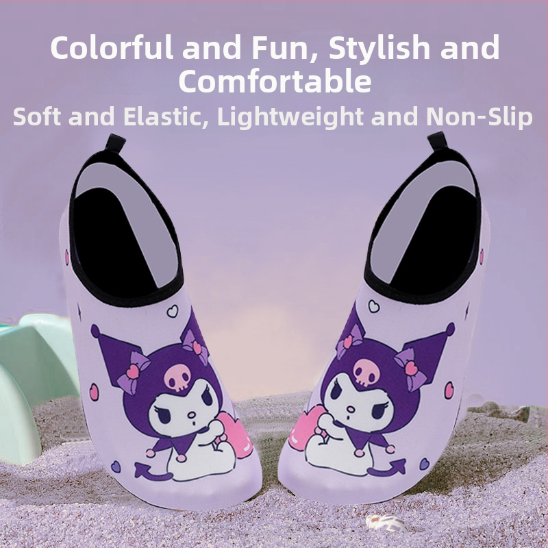 Παιδικά παπούτσια παραλίας για κολύμβηση και βαδίσματα σε ποτάμι — αντιολισθητική σόλα από καουτσούκ, επάνω μέρος από Lycra, γρήγορο στέγνωμα, χαμηλό προφίλ