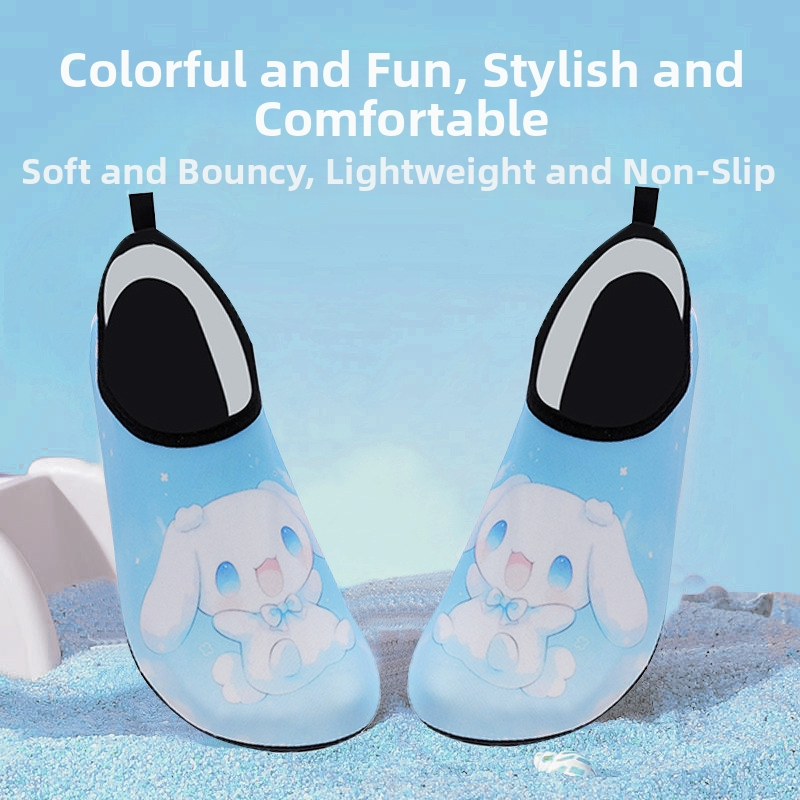 Παιδικά παπούτσια παραλίας για κολύμβηση και βαδίσματα σε ποτάμι — αντιολισθητική σόλα από καουτσούκ, επάνω μέρος από Lycra, γρήγορο στέγνωμα, χαμηλό προφίλ