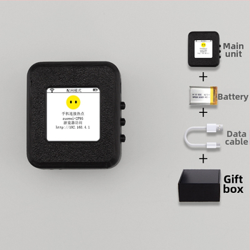 AI dialógový robot v darčekovej sade, verzia 3.0; hlasové prebudenie s vlastnými budíkmi; materiál 3D tlač; slúchadlový jack + otočný displej ovlávaný hlasom; batéria 1200 mAh