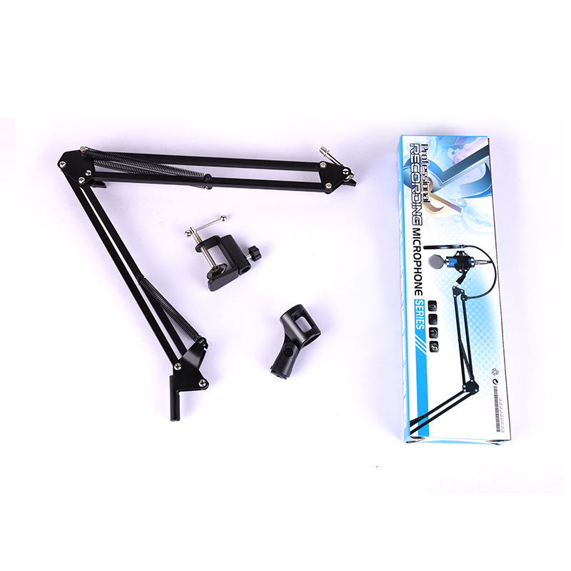 Suport de microfon de birou pliabil pentru gaming și streaming live – NB-35 set, încărcare maximă 2 kg, reglaj 180°, șuruburi 1/4 inch și 3/8 inch
