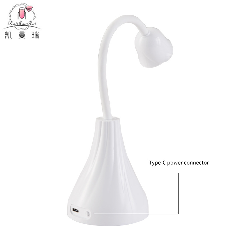 Rose lámpa körmöknek — japán stílusú, újratölthető, hordozható, géllakkhoz (Márka Caymanry, Modell Rose lamp)