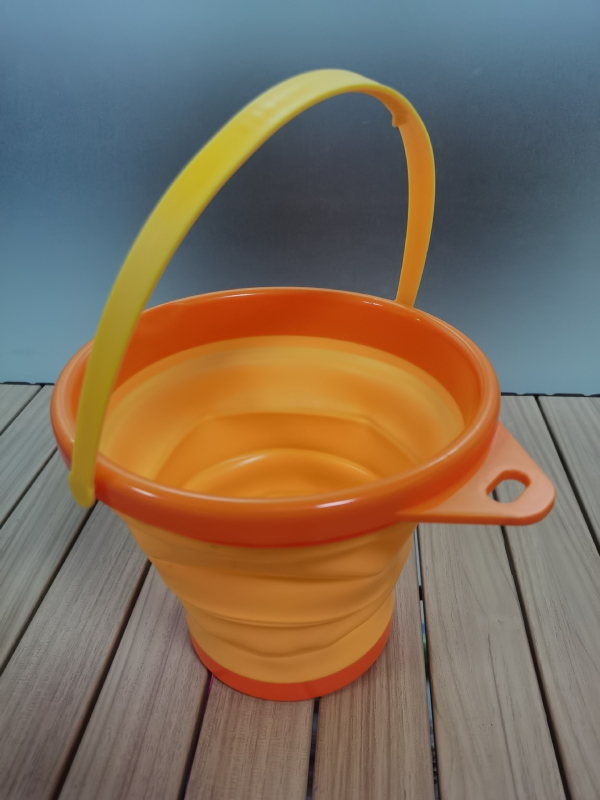 Sklopiva plastična kanta za vodu i pijesak, 19,5 × 16,5 cm, prijenosna plažna igračka