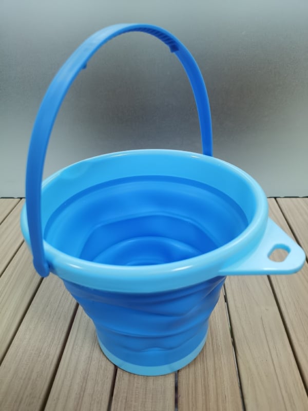 Sklopiva plastična kanta za vodu i pijesak, 19,5 × 16,5 cm, prijenosna plažna igračka