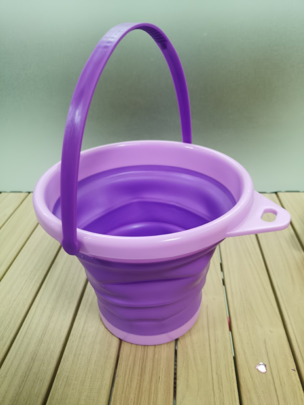 Sklopiva plastična kanta za vodu i pijesak, 19,5 × 16,5 cm, prijenosna plažna igračka