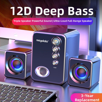 PC stolný reproduktor so subwooferom, 2.1 kanály, vysoká kvalita zvuku