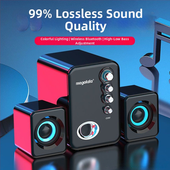 PC stolný reproduktor so subwooferom, 2.1 kanály, vysoká kvalita zvuku