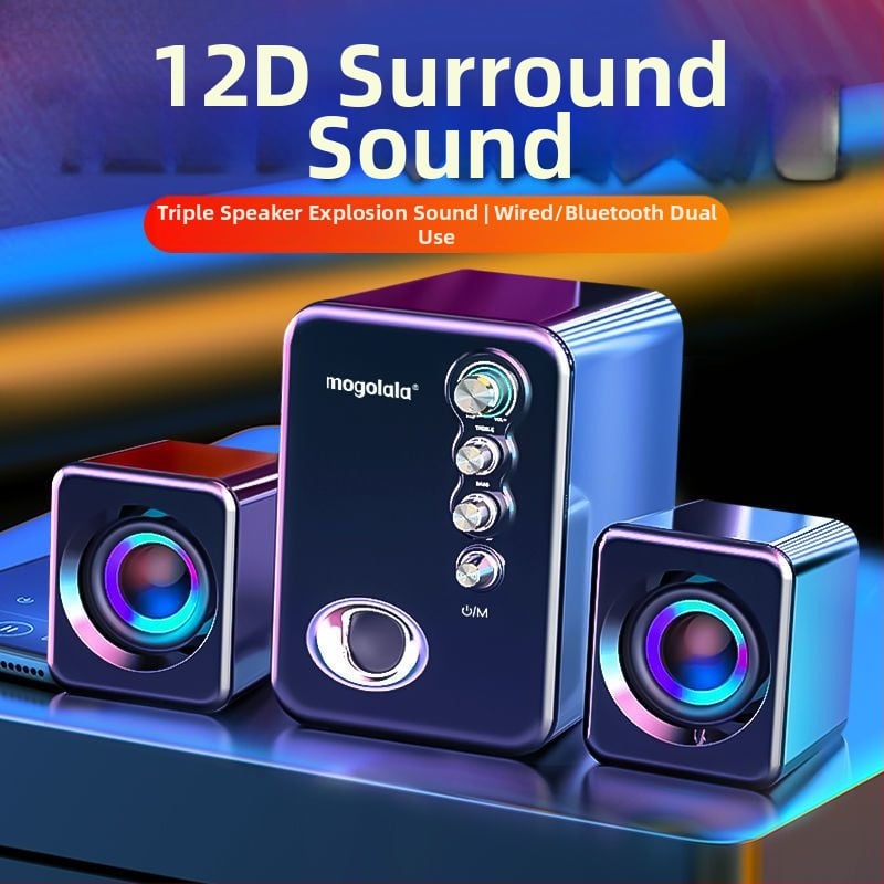 Difuzor pentru PC, cu subwoofer, 2.1 canale, sunet de înaltă calitate