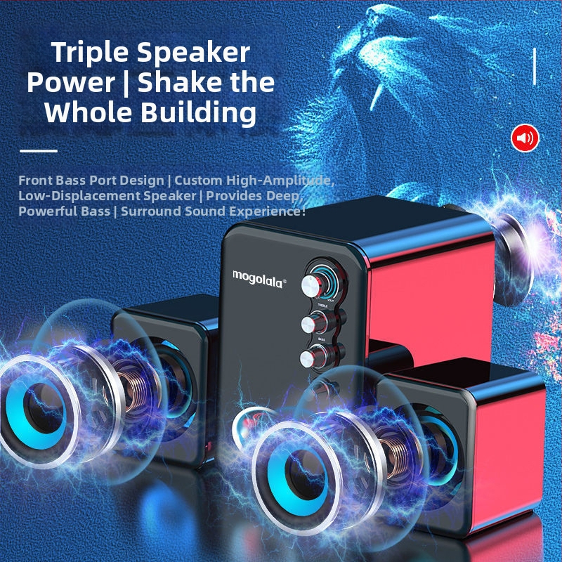 PC stolný reproduktor so subwooferom, 2.1 kanály, vysoká kvalita zvuku