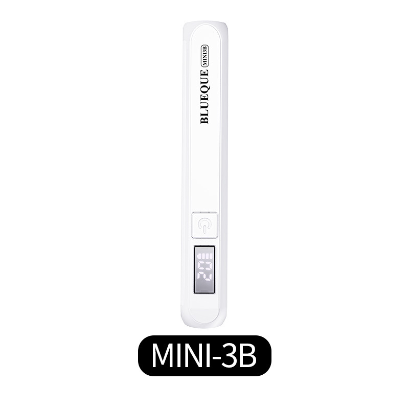 Kézben tartható MINI-3 körömlámpa, újratölthető, 3W, LED-kijelzővel és gombbal