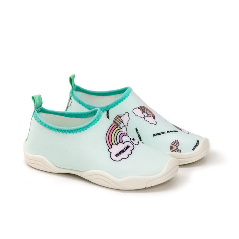Παιδικά υδάτινα παπούτσια για πεζοπορίες σε ποτάμια και στην παραλία — ανάπνευστη επάνω με Lycra, πολυεστερική επένδυση, αντιολισθητική σόλα καουτσούκ (TPR)