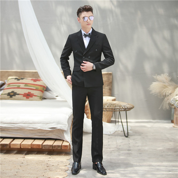 Muški slim-fit formalni kostim, jednofarbe boje, rever, zatvaranje: dupla vrsta s tri gumba, dugi rukavi, 3D patch džepovi, materijal: poliester smjesa, strojno pranje.