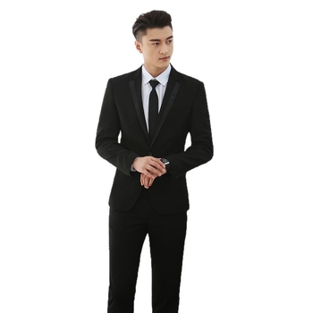 Muški slim-fit formalni kostim, jednofarbe boje, rever, zatvaranje: dupla vrsta s tri gumba, dugi rukavi, 3D patch džepovi, materijal: poliester smjesa, strojno pranje.