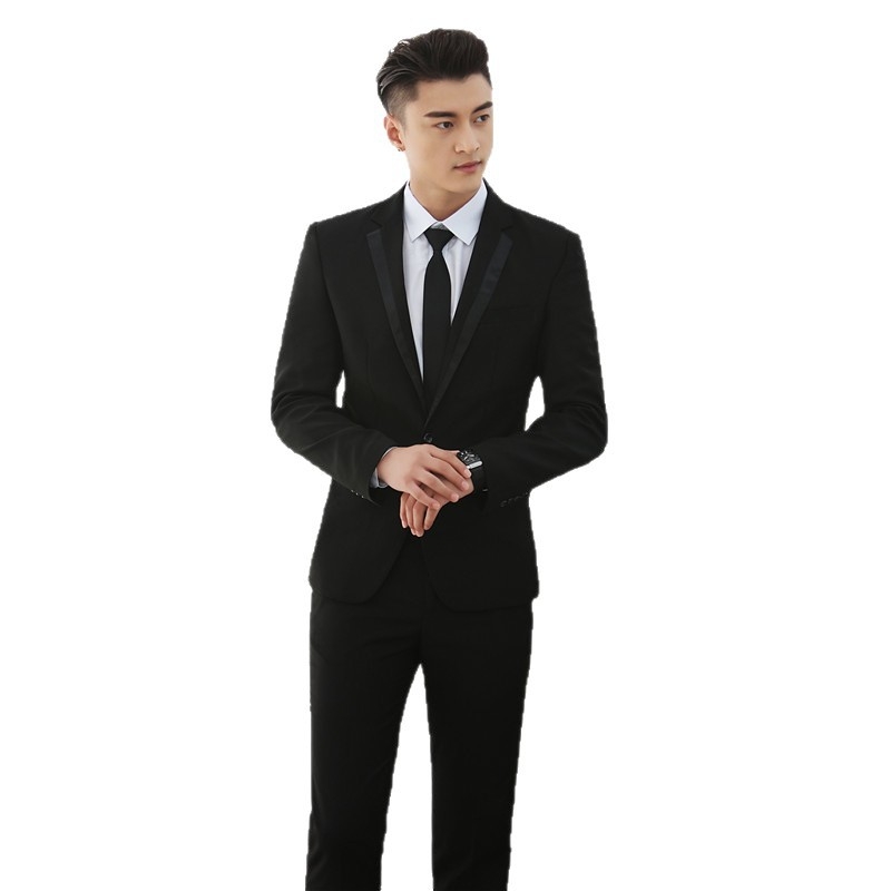 Muški slim-fit formalni kostim, jednofarbe boje, rever, zatvaranje: dupla vrsta s tri gumba, dugi rukavi, 3D patch džepovi, materijal: poliester smjesa, strojno pranje.