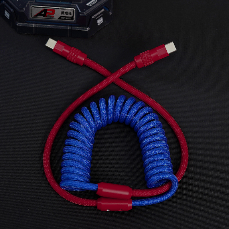 Ručno izrađeni kabel za punjenje s oprugom, 27W brzo punjenje, do 100W, Lake Knight DIY