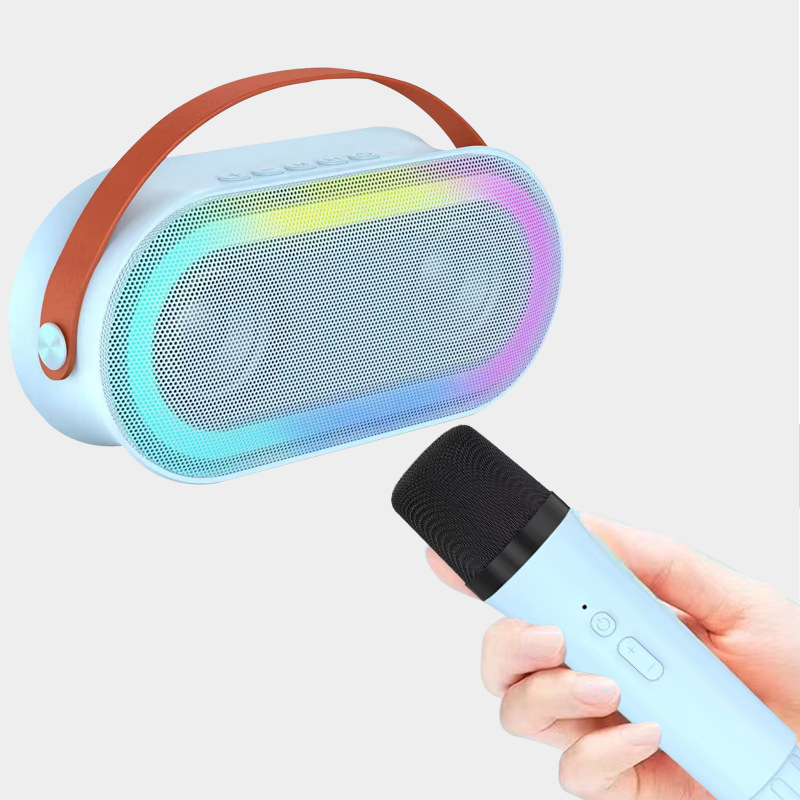 Boxă Bluetooth portabilă pentru karaoke cu microfon încorporat — Bluetooth 5.3, 10W, baterie internă 2000-4000mAh, răspuns în frecvențe 20Hz-20kHz, autonomie 3-6h