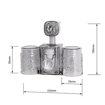 Fogkefetartó falra szerelhető szívókapcsos – PET anyag, fúrás nélkül, fogkrém adagoló és pohár tároló