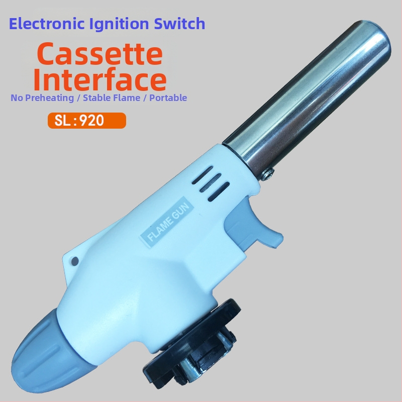 San Lilai Prijenosni plamenik na plin – elektroničko paljenje, butan, kazetni spremnik, za roštilj