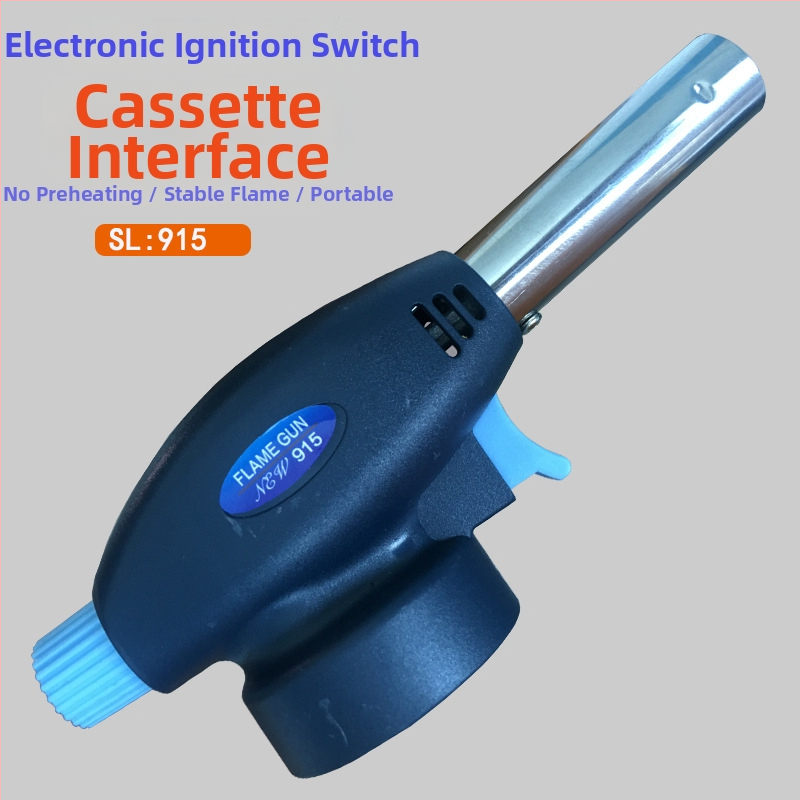 San Lilai Prijenosni plamenik na plin – elektroničko paljenje, butan, kazetni spremnik, za roštilj