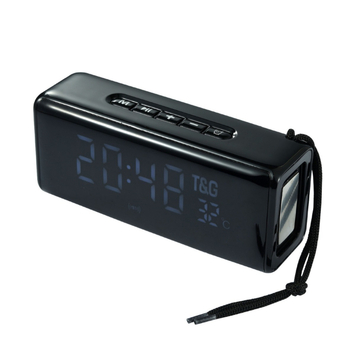 Ceas de noptieră cu încărcător wireless și difuzor Bluetooth – Bluetooth 5.0, 2 difuzoare, baterie încorporată 1000–1200mAh, putere 10W, rază 10 m