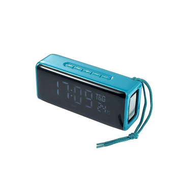 Ceas de noptieră cu încărcător wireless și difuzor Bluetooth – Bluetooth 5.0, 2 difuzoare, baterie încorporată 1000–1200mAh, putere 10W, rază 10 m