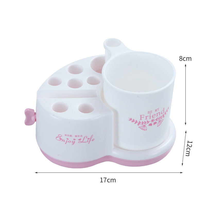 Fogkefetartó beépített pastadózóval és szájöblítő pohárral