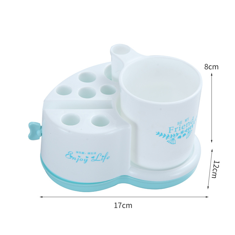 Fogkefetartó beépített pastadózóval és szájöblítő pohárral