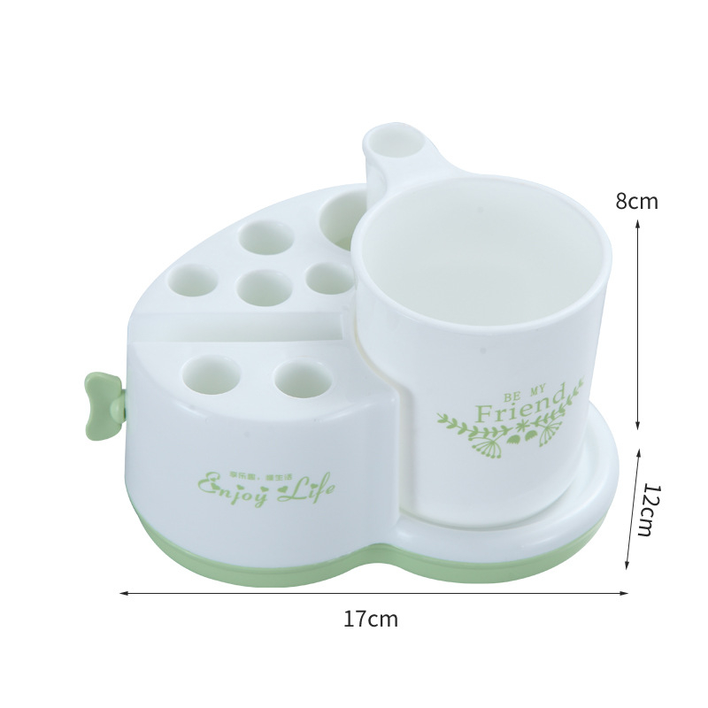 Fogkefetartó beépített pastadózóval és szájöblítő pohárral