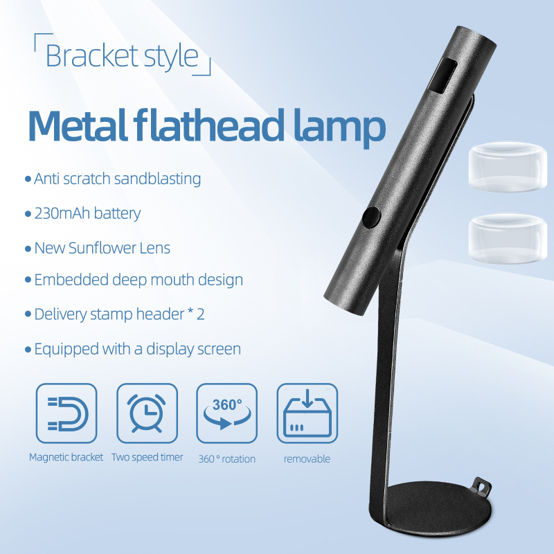 Лампа за сушене на гел лак – ръчна, метална линейна форма, презареждаща се, за гел нокти, модел One-Line Lamp