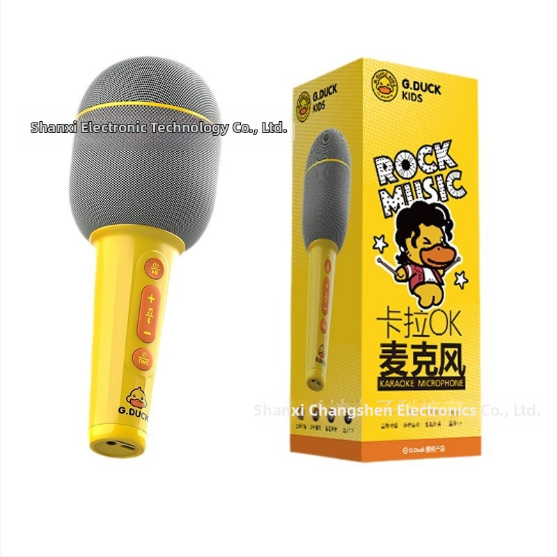 Microfon wireless cu difuzor încorporat pentru karaoke acasă, Bluetooth 5.0; baterie încorporată 800–1000 mAh; autonomie 6–8 ore; răspuns în frecvență 20 Hz–20 kHz; SNR ≥85 dB