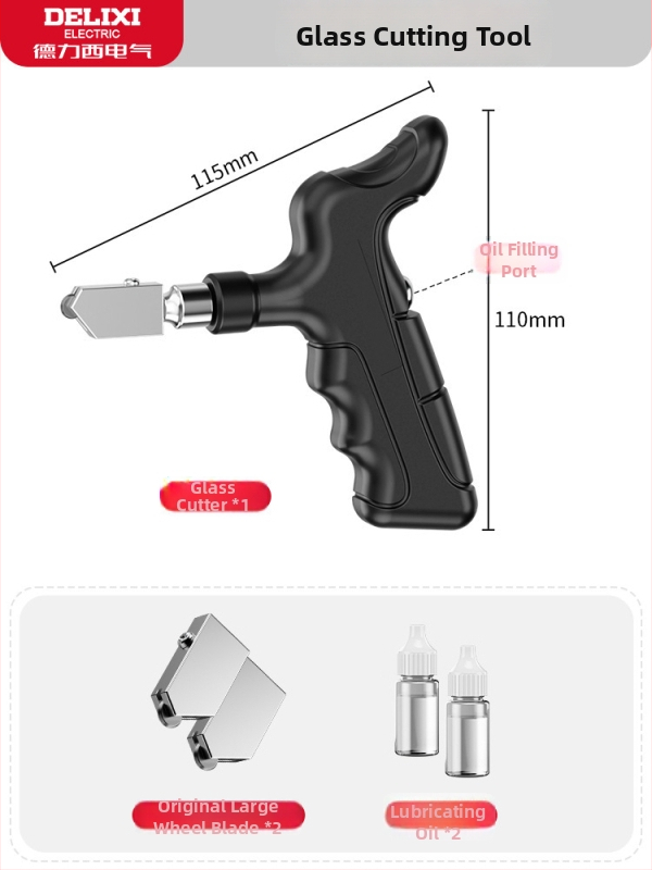 Ručni stakleni rezač s dijamantnom glavom za rezanje debelog stakla, alat za rezanje pločica za kućnu upotrebu