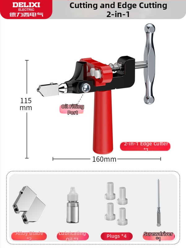 Ručni stakleni rezač s dijamantnom glavom za rezanje debelog stakla, alat za rezanje pločica za kućnu upotrebu
