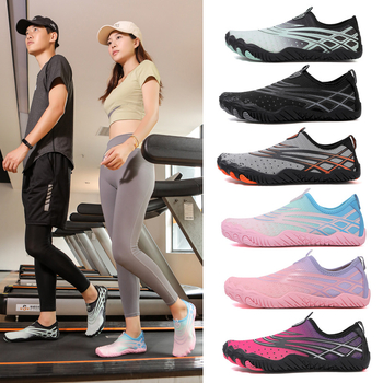 Παπούτσια για περάσματα σε ποτάμι, unisex, χαμηλό προφίλ, επάνω μέρος Lycra ελαστικό, εσωτερικό από διχτυώτο ύφασμα, εξωτερική σόλα από φυσικό καουτσούκ