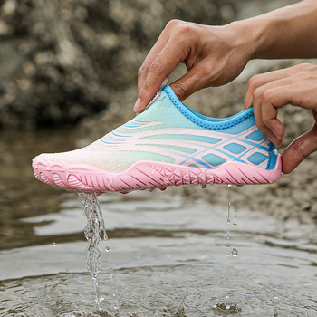 Παπούτσια για περάσματα σε ποτάμι, unisex, χαμηλό προφίλ, επάνω μέρος Lycra ελαστικό, εσωτερικό από διχτυώτο ύφασμα, εξωτερική σόλα από φυσικό καουτσούκ