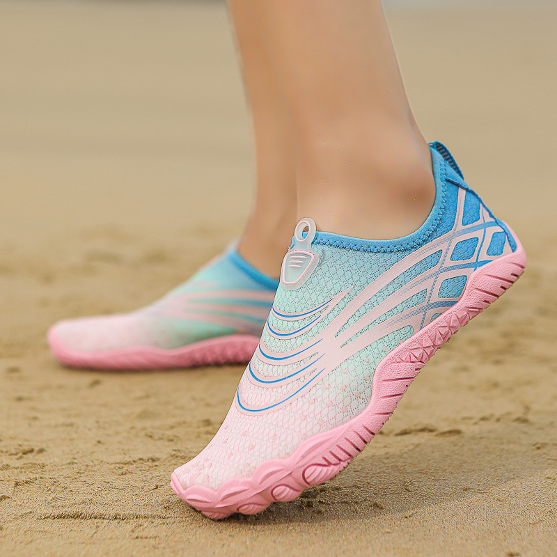 Παπούτσια για περάσματα σε ποτάμι, unisex, χαμηλό προφίλ, επάνω μέρος Lycra ελαστικό, εσωτερικό από διχτυώτο ύφασμα, εξωτερική σόλα από φυσικό καουτσούκ