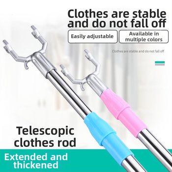Kibővíthető rozsdamentes acél ruhaszárító rúd erkélyre, modern minimalista dizájn, Anlin