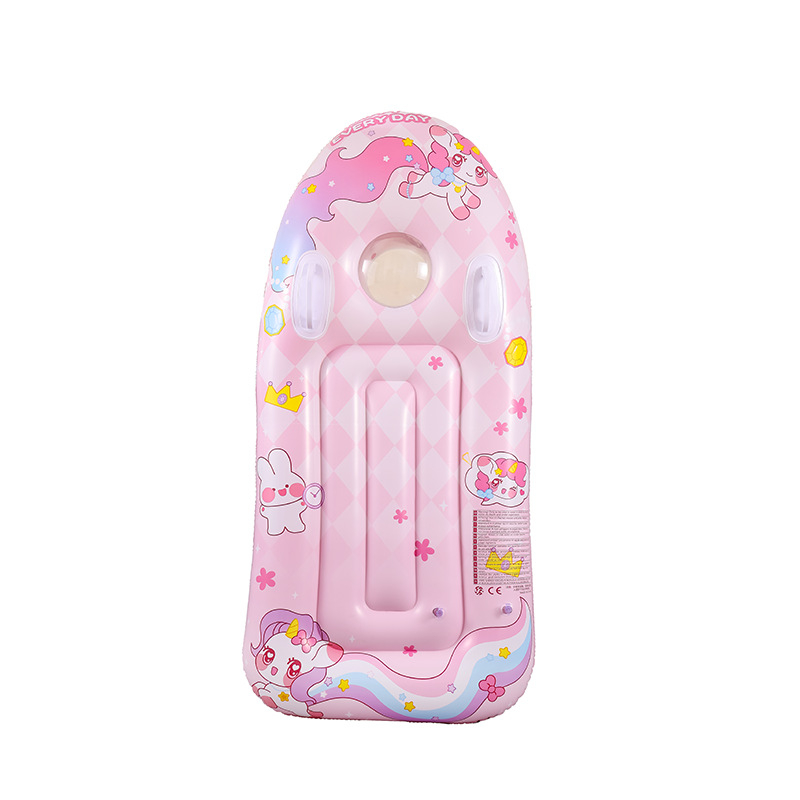 Dječja debela daska za surfanje s ručkom – PVC plivajuća daska za vodu, povećana