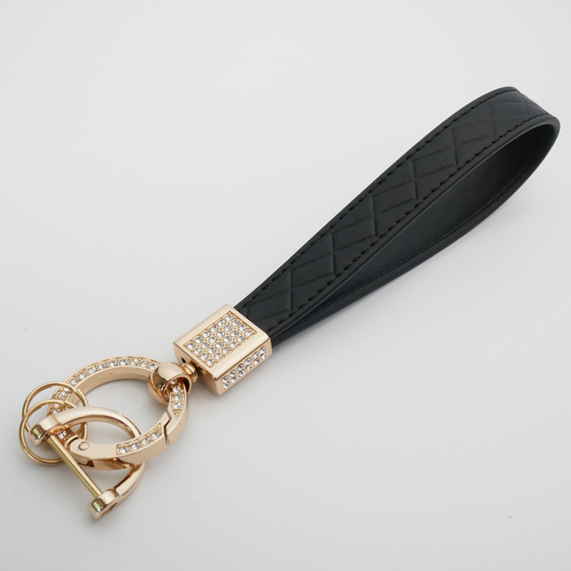 Ключодържател с удължена ромбовидна рамка с три страни, текстурирана повърхност, пръстен за ключове, цинкова сплав