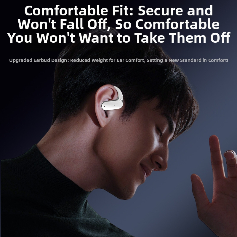 YYK-Q65 Bluetooth slúchadlá so športovým uchom, bezdrôtový dosah 10 m, dotykové ovládanie, PC+ABS, 86 g