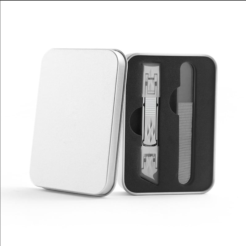 Φορητό αναδιπλούμενο σετ νυχιών από ανοξείδωτο ατσάλι με διπλή κεφαλή