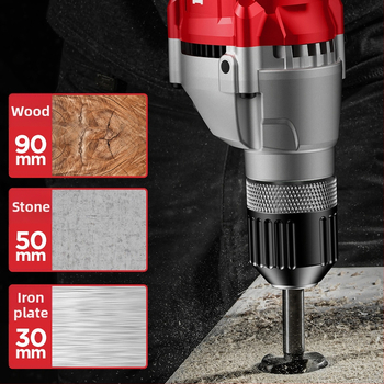 Delixi Electric 220V kézi fúró – sokoldalú, háromtagú tokmány, kefés motor, állítható sebesség, előre/hátra, fa, fém, üveg és kő