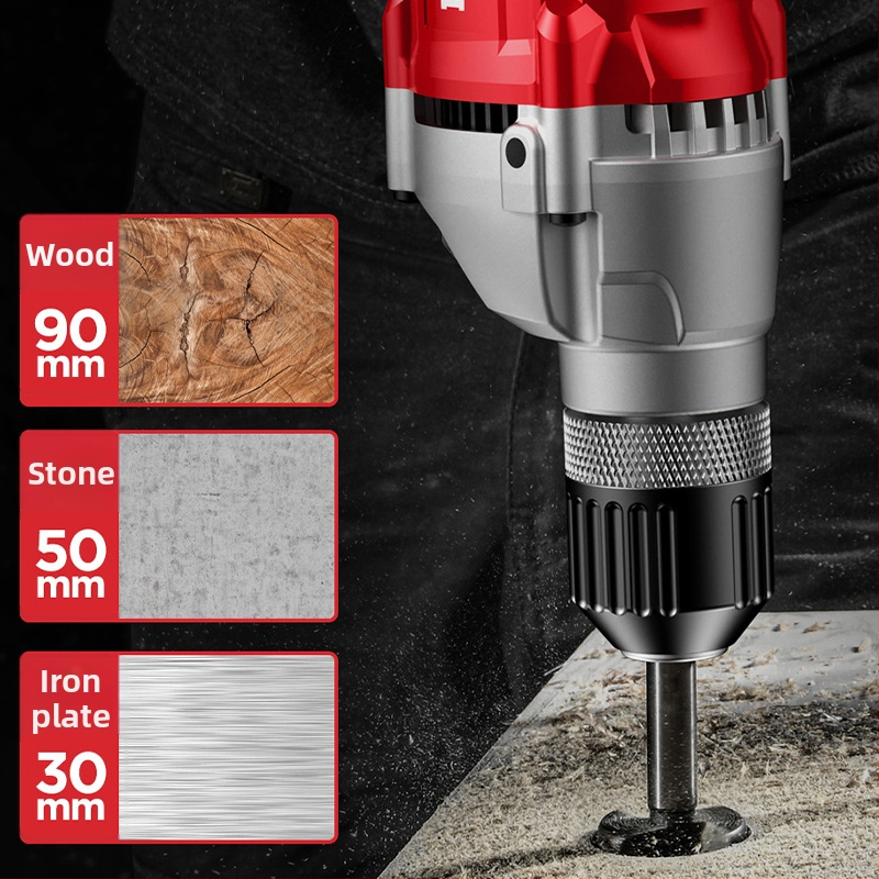 Delixi Electric 220V kézi fúró – sokoldalú, háromtagú tokmány, kefés motor, állítható sebesség, előre/hátra, fa, fém, üveg és kő