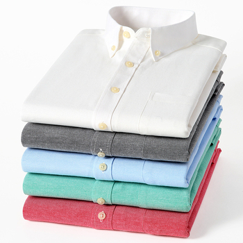 Cămașă Kinton Crocodile Oxford Spinning, din bumbac, guler pătrat, mâneci lungi