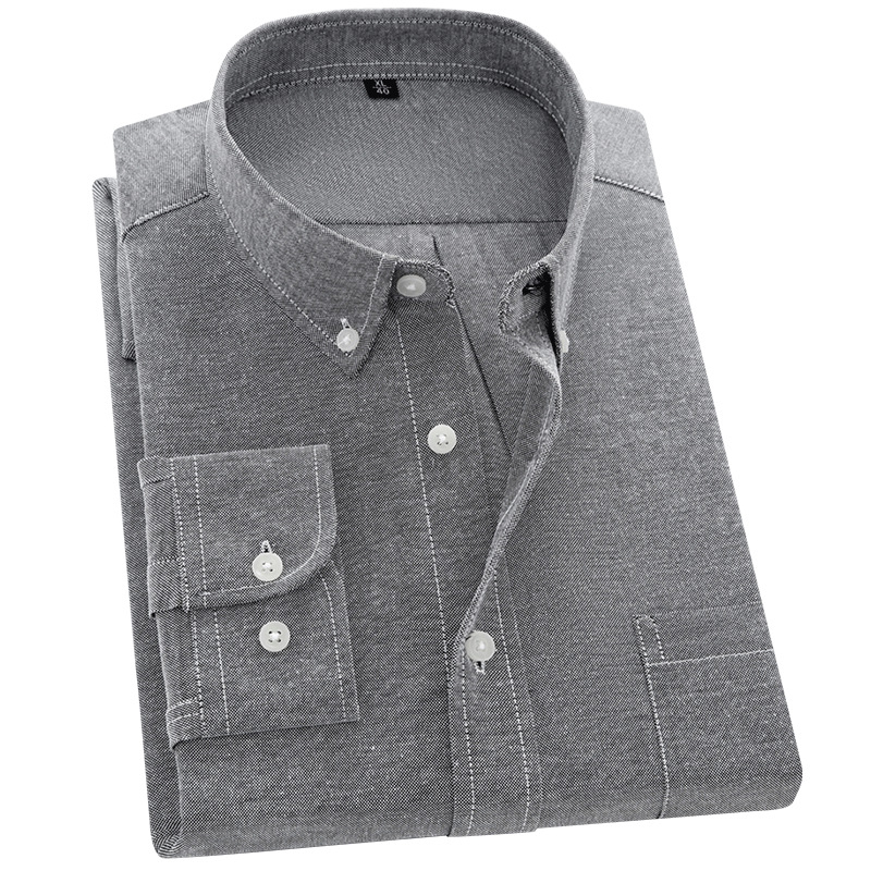 Cămașă Kinton Crocodile Oxford Spinning, din bumbac, guler pătrat, mâneci lungi