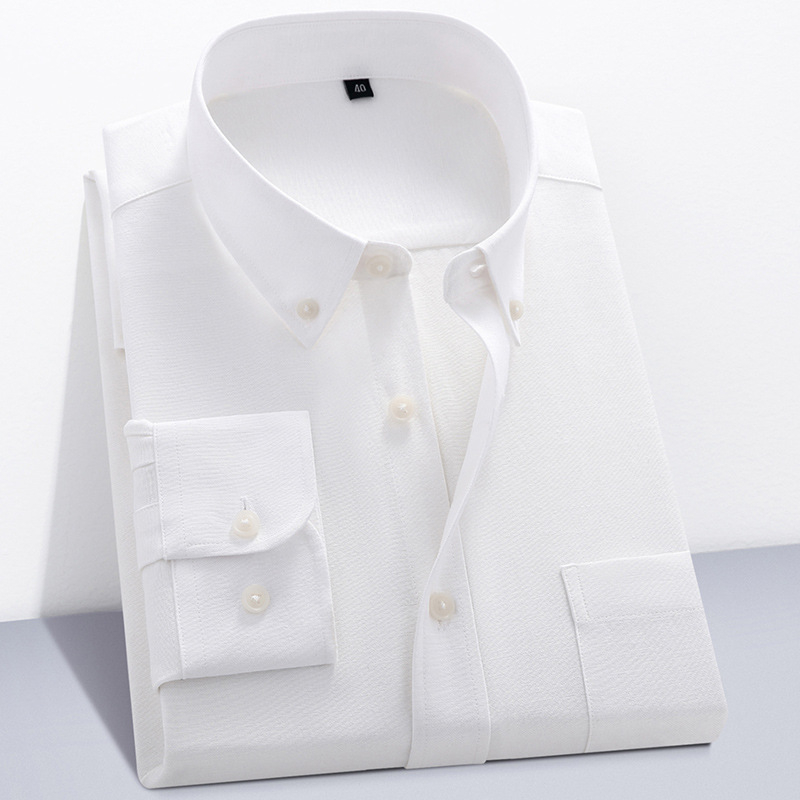 Cămașă Kinton Crocodile Oxford Spinning, din bumbac, guler pătrat, mâneci lungi