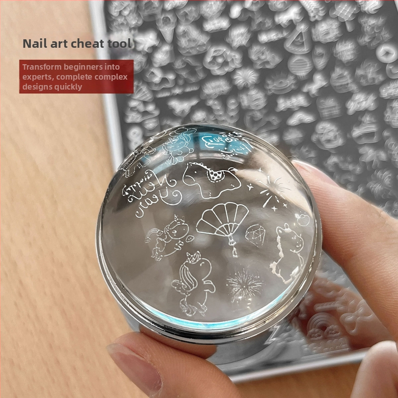 TY546 platňa na razenie nechtov z nehrdzavejúcej ocele – dizajn požehnania Roku Koňa pre začiatočníkov