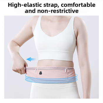 Najlon sportski pojas s džepom za telefon i držačem za bocu vode, prozračan, vodootporan, ultralak, za aktivnosti na otvorenom, unisex