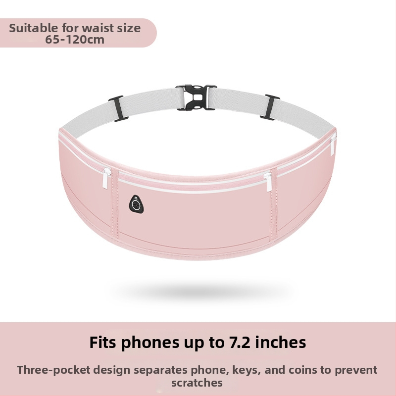 Najlon sportski pojas s džepom za telefon i držačem za bocu vode, prozračan, vodootporan, ultralak, za aktivnosti na otvorenom, unisex