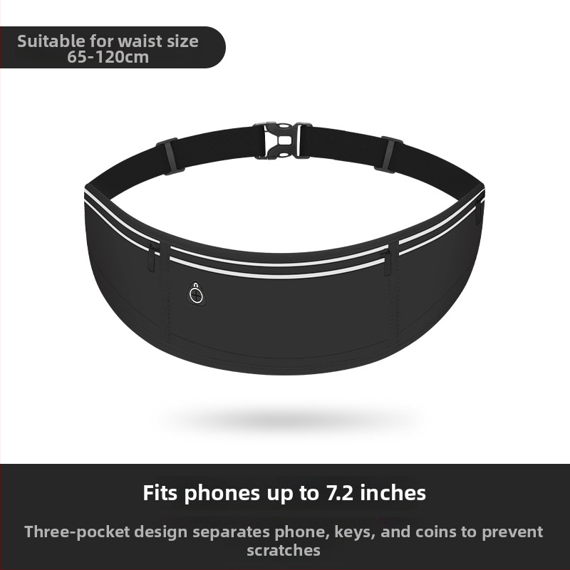 Najlon sportski pojas s džepom za telefon i držačem za bocu vode, prozračan, vodootporan, ultralak, za aktivnosti na otvorenom, unisex