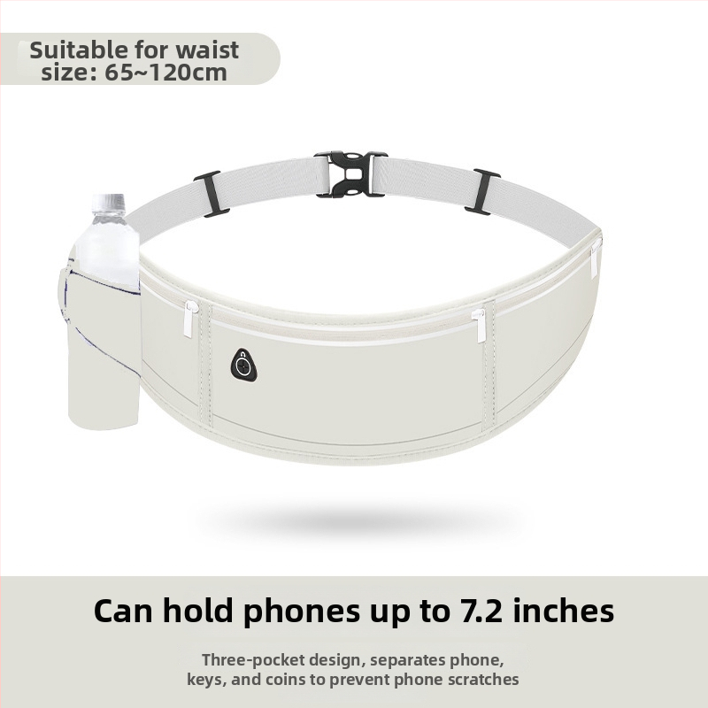 Najlon sportski pojas s džepom za telefon i držačem za bocu vode, prozračan, vodootporan, ultralak, za aktivnosti na otvorenom, unisex